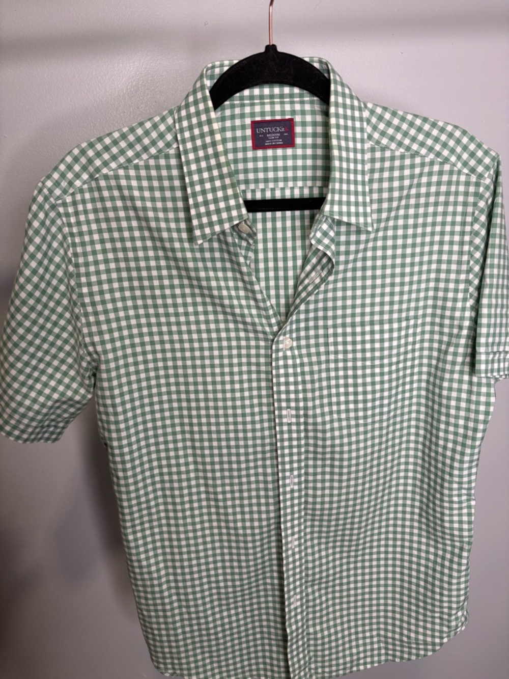 UNTUCKit Gingham Short Sleeve Button-Down Shirt - Picture 3 of 4